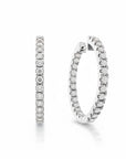 Sophia Schneider Joyas silver 925 in-out hoop earrings with 2 ct lab diamonds.