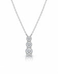 Sophia Schneider Joyas sterling silver necklace with three bezel-set lab diamonds totaling 0.5 ctw.