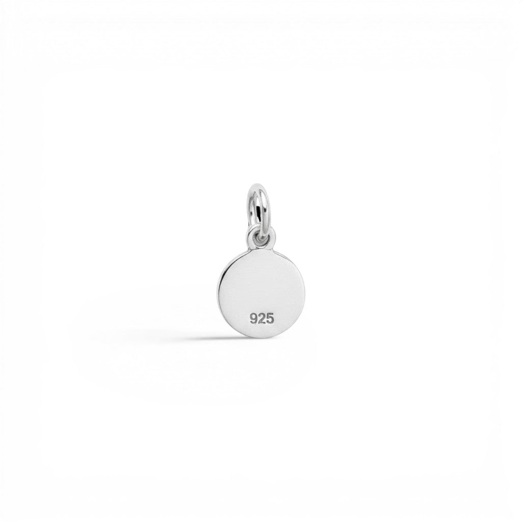Sophia Schneider Joyas 8mm silver guardian angel medal, customizable engraving on the back.