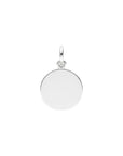 Sophia Schneider Joyas round 14mm sterling silver Holy Spirit medal with dove engraving, customizable.