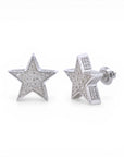Sophia Schneider Joyas silver 925 star stud earrings with pavé diamonds 0.14 ct