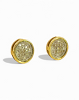 Aros stud diamantes forma circular oro 10K