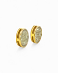 Aros stud diamantes forma circular oro 10K
