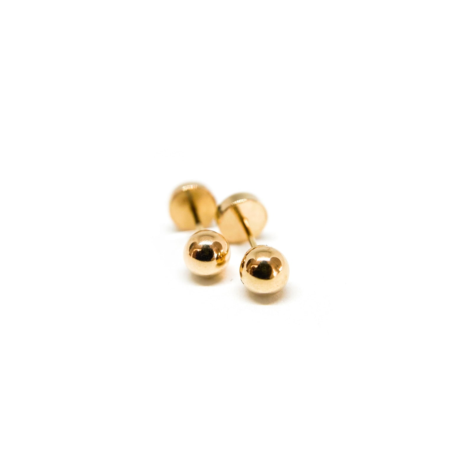 Aros Perlas Gold 3,5 mm Oro 18K Tope