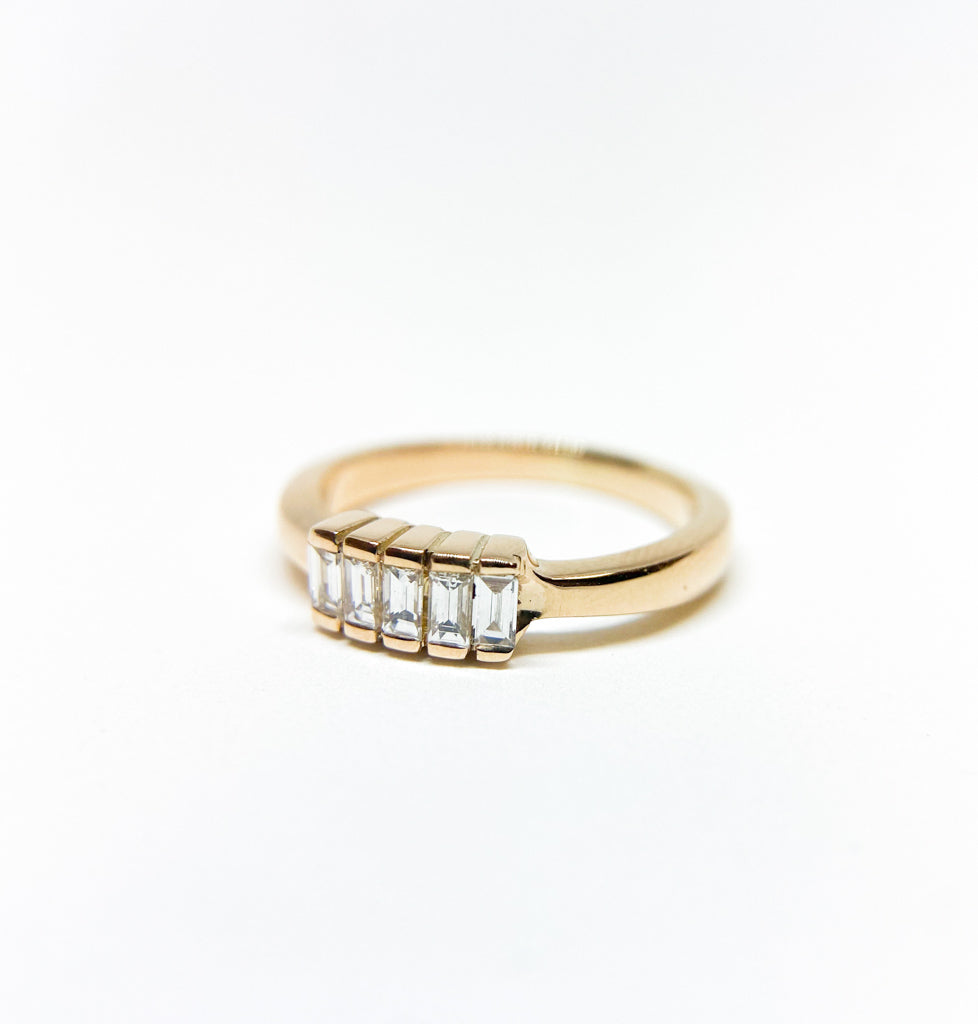 Anillo Diamantes Baguette Bisel Sophia Schneider Joyas