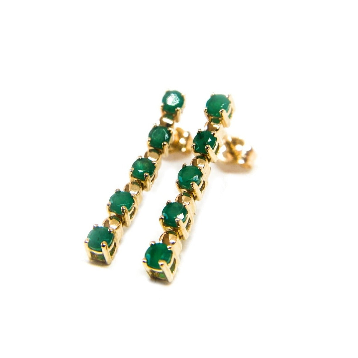 Aros Colgantes Esmeralda 0,05 Ct  grifa Gold